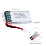 Tosiicop 3.7V 400Mah Lipo Battery - 5Pcs Drone Batteries with 5in1 USB Charger for Syma Q11 H99W H31 H6C H98 TR-C385 TR-P51 TR-F22 Quadcopter Parts Aircraft Drones Lithium Battery Rechargeable AT-96