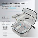 GAGITERVR N2 Small Neo Hard Carrying Case, Travel Shoulder Bag with Soft Lining, Portable Protection for Dji Neo Drone, Up to 3 Flight Batteries & Accessories, Ideal for Trip and Home Storage, Gray