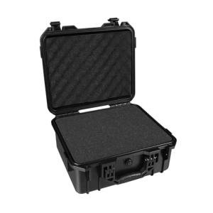 Jack Boss Hard Case, 14x 11.5x 6.5 Inch Portable Weather Waterproof Protective Camera Case with Customizable Foam, Fit Use of Drones, Camera, Equipments，Black