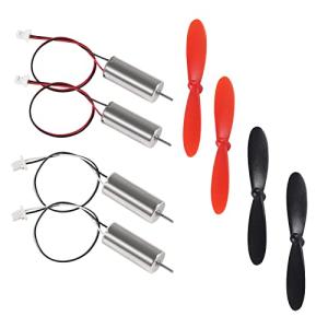 AEDIKO 4pcs 8520 Brushed Motors 8.5x20mm Motor 3-5V 0.15A 35000RPM-50000RPM 8520 Motor Hollow Cup Drone Motor + 4pcs CW CCW Propeller Compatible with FPV RC Quadcopter