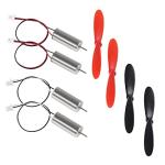 AEDIKO 4pcs 8520 Brushed Motors 8.5x20mm Motor 3-5V 0.15A 35000RPM-50000RPM 8520 Motor Hollow Cup Drone Motor + 4pcs CW CCW Propeller Compatible with FPV RC Quadcopter