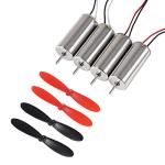 AEDIKO 4pcs 8520 Brushed Motors 8.5x20mm Motor 3-5V 0.15A 35000RPM-50000RPM 8520 Motor Hollow Cup Drone Motor + 4pcs CW CCW Propeller Compatible with FPV RC Quadcopter