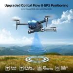 GPS Drone with Camera for Adults, 2K FPV Drone with 4.5" Screen Remote Controller, Brushless Motor, Auto Return, Follow Me, Tap Fly & Circle Fly, Long Flight Time Foldable Quadcopter for Beginners