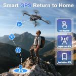 ScharkSpark 4K GPS Drone with Camera for Adults with 4.5” HD Screen Controller, Brushless Motor, Includes SD Card, 60-Min Flight Time, Auto Return, Follow Me, Under 249g, Beginner-Friendly, Great Gift