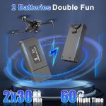 ScharkSpark 4K GPS Drone with Camera for Adults with 4.5” HD Screen Controller, Brushless Motor, Includes SD Card, 60-Min Flight Time, Auto Return, Follow Me, Under 249g, Beginner-Friendly, Great Gift