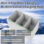 Rszfnjxry Mini 4 Pro/Mini 3 Series Intelligent Flight Battery Plus(2 Packs) with Bi-Directional Charging Hub for DJI Mini 4 Pro/Mini 3/Mini 3 Pro,3850mAh 47 Mins Flight Time Upgrade 2025