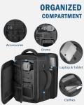 PEKREWS Mavic 3 Pro Case, Mavic 3 Case, Expandable Carry On Drone Bag for DJI RC/Pro/N1 Controller, Travel Large Capacity RC Pro Backpack Fits 17.3 Inch Laptop and DJI Fly More Combo Accessories