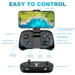 Drone with 1080P Camera for Beginners and Adults, Foldable Remote Control Quadcopter with Voice Control, Gestures Selfie, Altitude Hold, One Key Start, 3D Flips, 2 Batteries, Not water-proof, Toy for Beginners