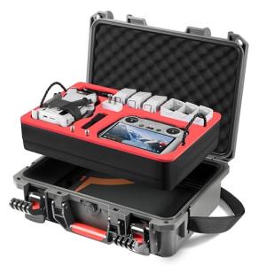 STARTRC PHOTO Mini 4 Pro Case Dual Layer, Waterproof Crash Resistant Carrying Case for DJI Mini 3/3 Pro Accessories, For DJI RC 2/RC-N2 Controller,Battery Charger Hub