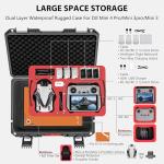 STARTRC PHOTO Mini 4 Pro Case Dual Layer, Waterproof Crash Resistant Carrying Case for DJI Mini 3/3 Pro Accessories, For DJI RC 2/RC-N2 Controller,Battery Charger Hub