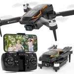 F198 Drone with Dual Camera, 720P HD 90° Adjustable Lens, Quadcopter Dual Camera, WiFi APP, 3D Flip, Auto Hold, Optical Flow Positioning, Foldable Drone for Adult Beginners