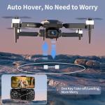 F198 Drone with Dual Camera, 720P HD 90° Adjustable Lens, Quadcopter Dual Camera, WiFi APP, 3D Flip, Auto Hold, Optical Flow Positioning, Foldable Drone for Adult Beginners
