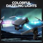 BEZGAR Drone with Camera for KIds - 1080P HD FPV RC Quadcopter with 90° Adjustable Lens, Coloeful LED Lights, Gestures Selfie, One Key Start, 360° Flips, Toys Gifts Mini Drones for Boys Girls, Black