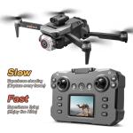 RC Drone with Screen Display Remote Control, 1080P Dual Camera, Speed Adjustment, Altitude Hold, One-Key Takeoff, 3D Flips, 2 Batteries, Hovering, Brushless Motor, APP Control, Plane Copter, LED Lights, Adult Beginners FPV Hobby Quadcopter Airplane Helicopter