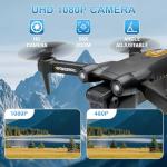 Drone for Kids Adults Beginner with Camera 1080P One-Click Take Off/Landing 3-Gear Speeds Altitude Hold Headless Mode, 360°Flip Under 249g