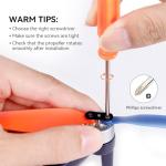 Veeniix V11Air Drone Replacement Blades, 4 Pcs Original High-Durability Propellers, Spare RC Drone Accessories, Blue&Orange