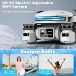 Drone with Camera for Adults, HD FPV Drones with Upgrade Altitude Hold, One-Key Take Off/Landing, Voice Control, Headless Mode, 2 Batteries, Toys Gifts for Teen Boys Girls, Beginner