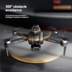 Cyaxzolp Upgraded Professional Drones with 8K Photo Resolution 4K Video Recording Camera Drones for Adults， Axis Gimbal Electronic Image Stabilization, Outdoor 360° Obstacle Avoidance.Built-in Airdrop Function.7 inch Touch Screen Controller.Up to 5 Miles Range,3 batteries included, with a total flight time of over 2 hours,GPS One-Click Return (BLACK Carbon fiber)