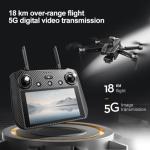 Cyaxzolp Upgraded Professional Drones with 8K Photo Resolution 4K Video Recording Camera Drones for Adults， Axis Gimbal Electronic Image Stabilization, Outdoor 360° Obstacle Avoidance.Built-in Airdrop Function.7 inch Touch Screen Controller.Up to 5 Miles Range,3 batteries included, with a total flight time of over 2 hours,GPS One-Click Return (BLACK Carbon fiber)