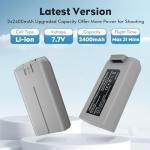 Aovee Mini 2 Battery Mini 4K Battery and Mini 2 SE Intelligent Battery with Display Two-Way Charging Hub,Compatible with DJI Mini 4K/Mini 2/Mini 2 SE/Mini SE Drone (Two Batteries with Charger)