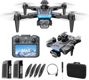 model S166MAX 4.3-Inch HD Screen Remote Control Drone with Dual Cameras | Foldable Portable Quadcopter | 150m Range, 1080P Video, Smart Obstacle Avoidance