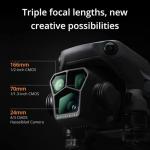 DJI Mavic 3 Pro Cine with DJI RC Pro (High-Bright Screen), Flagship Triple-Camera Drone, Tri-Camera Apple ProRes Support with 1TB of Storage, 3 Intelligent Flight Batteries, FAA Remote ID Compliant