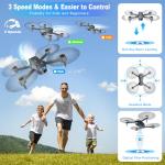 Drone with Camera 1080P HD FPV Foldable Drone for Beginners and Adults, Quadcopter with Voice Gesture Control with Carrying Case, One Key Take Off/Land, Optical Flow Positioning, 360° Flip, Waypoint Fly