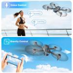 Drone with Camera 1080P HD FPV Foldable Drone for Beginners and Adults, Quadcopter with Voice Gesture Control with Carrying Case, One Key Take Off/Land, Optical Flow Positioning, 360° Flip, Waypoint Fly