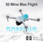 GPS Drone with Dual 4K UHD Cameras for Beginners, Adults & Kids, Brushless Motor, WiFi FPV, Under 249g, SD Card Slot (Card Not Included), 50-Min Flight, 2,625ft Range, Auto Return, 5G Transmission, Altitude Hold, Foldable — RC Quadcopter Gift