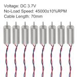 Coliao 716 Coreless Motor 2 Sets 3.7V 7x16mm Motor 19000KV 45000 RPM Brushed Motors with 55mm CW CCW Propeller for Micro FPV Tiny Whoop RC Quadcopter Drone Motor