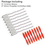 Coliao 716 Coreless Motor 2 Sets 3.7V 7x16mm Motor 19000KV 45000 RPM Brushed Motors with 55mm CW CCW Propeller for Micro FPV Tiny Whoop RC Quadcopter Drone Motor