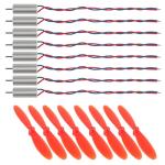 Coliao 716 Coreless Motor 2 Sets 3.7V 7x16mm Motor 19000KV 45000 RPM Brushed Motors with 55mm CW CCW Propeller for Micro FPV Tiny Whoop RC Quadcopter Drone Motor