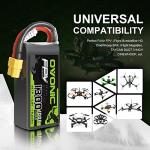 OVONIC 4s Lipo Battery 100C 1300mAh 14.8V Lipo Battery with XT60 Connector for RC FPV Racing Drone Quadcopter(2 Packs)