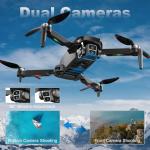 Drone with Camera for Adults 4K, Brushless Motor Drones for Kids Beginners, FPV Foldable RC Quadcopter, 60 Mins Flight, 130° Lens, Gesture Photography, Toys Gifts for Teen Boys Girls, Black