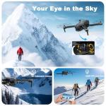 Drone with AI Optical Flow & AI Voice/Gesture Control, 1080P HD FPV Camera for Kids Beginners Adults, Brushless Motor Foldable RC Drone, One-Key Start, 3D Flips, 2 Batteries 26 Min, Indoor/Outdoor