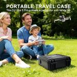 Lekufee Waterproof Hard Carrying Case for DJI Mini 5 Pro Drone, Fly More Combo, DJI RC 2/RC N3, Battery(6 pcs), Charging Hub, and other Accessories(Case Only)