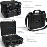 Lekufee Waterproof Hard Carrying Case for DJI Mini 5 Pro Drone, Fly More Combo, DJI RC 2/RC N3, Battery(6 pcs), Charging Hub, and other Accessories(Case Only)