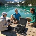 Lekufee Waterproof Hard Carrying Case for DJI Mini 5 Pro Drone, Fly More Combo, DJI RC 2/RC N3, Battery(6 pcs), Charging Hub, and other Accessories(Case Only)