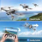 Drone with Camera 1080P HD FPV Foldable Drone for Adults and Beginners, RC Quadcopter with Gravity Control, One Key Take Off/Land, Optical Flow Positioning, 360° Flip, 3 Speed Mode, Waypoint Fly Grey
