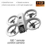 RC Small Drone with Dual Cameras, Propeller Guard, Altitude Hold, One-Key Takeoff, 3D Flips, 2 Batteries, Intelligent Obstacle Avoidance, Remote Control Helicopter Airplane, Hovering, APP Control, LED Lights, for Beginners FPV Palm Takeoff Mini Quadcopter (Orange)