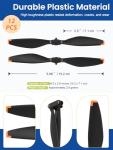 12Pcs Propellers Compatible with DJI Mini 5 Pro Accessories – Plastic Replacement Propeller Blades, Lightweight Quiet Low-Noise Design, Durable Flexible Drone Spare Parts