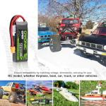 OVONIC 2s Lipo Battery 50C 2200mAh 7.4V Lipo Battery with XT60+TRX Connector for RC Car Truck Boat Airplane Helicopter Quadcopter FPV Racing Drone