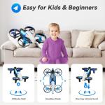 2-in-1 Drones for Kids 8-12 with 7+2 Light Modes,5 Flying Postures,Mini Drone for Age 14 Boys Small Micro Indoor Nano RC Remote Control Quadcopter with Land Mode,Auto rotation,Circle Fly,Altitude Hold