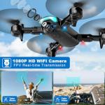 Drone with 1080P Camera, Foldable Drone for Beginners with Upgrade Altitude Hold, Gesture Selfie, Waypoint Fly, 3D Flip, 3 Speed Mode, Circle Fly, One Key Start