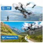 Drone with 1080P Camera, Foldable Drone for Beginners with Upgrade Altitude Hold, Gesture Selfie, Waypoint Fly, 3D Flip, 3 Speed Mode, Circle Fly, One Key Start