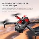 Cyaxzolp Drone with 8K Camera Drones for Adults,4.5-inch LCD High-definition Large Display Screen Remote Control Quadcopter,3 Batteries, 5G HD Brushless GPS Drone Auto Return, Obstacle Avoidance (Black and Orange)