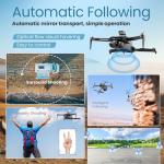 Cyaxzolp Drone with 8K Camera Drones for Adults,4.5-inch LCD High-definition Large Display Screen Remote Control Quadcopter,3 Batteries, 5G HD Brushless GPS Drone Auto Return, Obstacle Avoidance (Black and Orange)