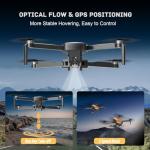 Drone with 2K Camera for Adults - GPS Drones with Auto Return, Brushless Motor, Foldable Mini RC Quadcopter for Kids Beginners with FPV Live Video, Follow Me, 2 Batteries Long Flight Time Under 249g