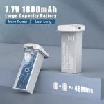 Oddire Drones with Camera for Adults 4K, GPS Auto Return, Waypoint Flight, Orbit Fly, GPS Follow, Gesture Control, Foldable Drone with Brushless Motor, 249g Light, 48 Mins Flight Time with 2 Batteries