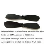 skrnrhrery mini Propeller, Suitable for RC Aircraft Special Nylon Props Central axis 0.8MM Blade Length 46/42/37/MM Positive and Negative AB propellers mini Quadcopter Accessories (46mm)